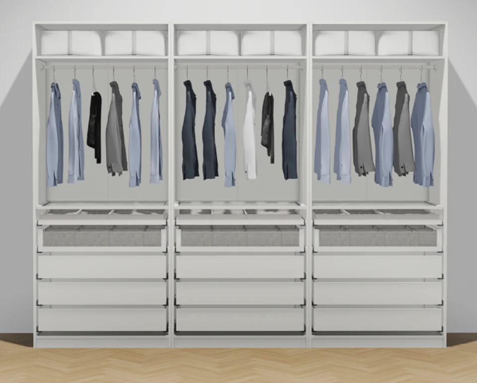 3 caissons d’armoire — IKEA PAX montage